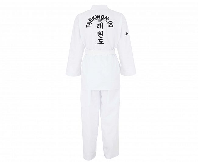 Добок для тхэквондо с поясом ITF Student Dobok белый adiTITF01