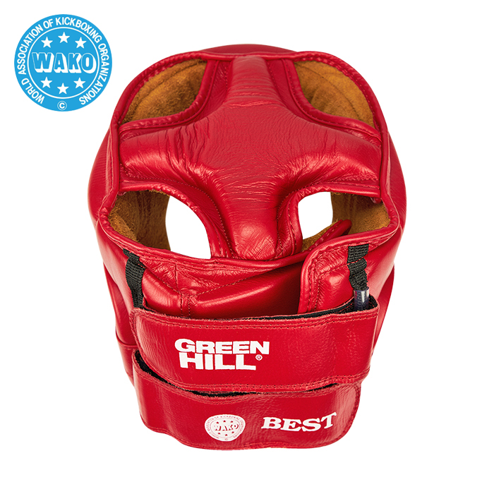 Кикбоксерский шлем BEST WAKO Approved Green Hill HGB-4016w