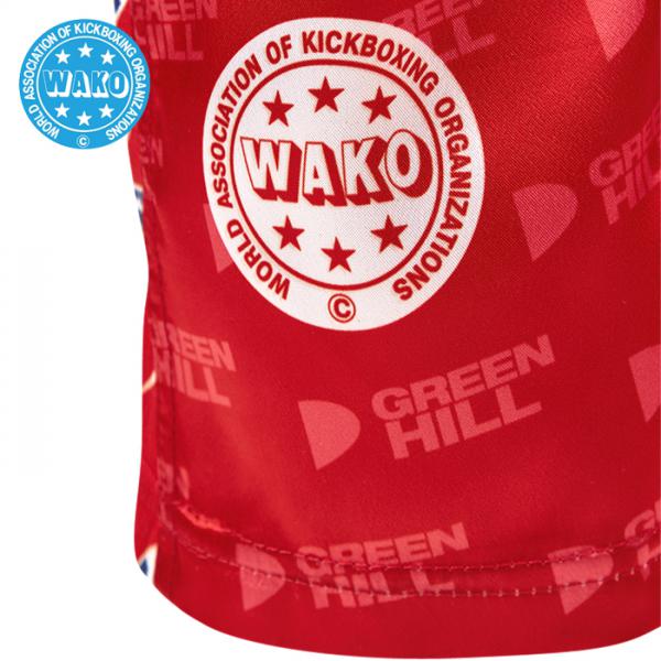 Брюки для кикбоксинга WAKO Approved Green Hill KBT-3628w