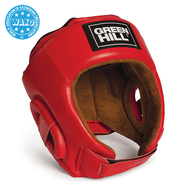 Кикбоксерский шлем BEST WAKO Approved Green Hill HGB-4016w