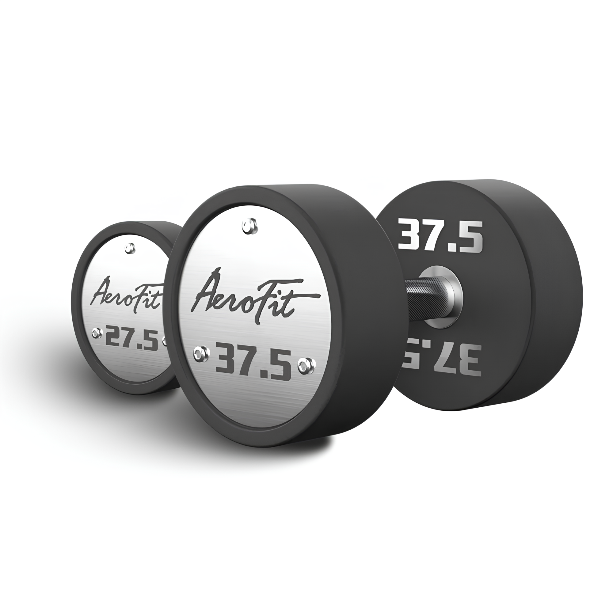 Набор полиуретановых гантелей AeroFit AFPUDB27.5-37 27,5-37,5 кг, 5 пар, шаг 2,5 кг